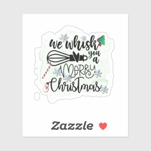 We houden je een prettige kerst. sticker (Vel)