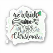 We houden je een prettige kerst. sticker (Voorkant)