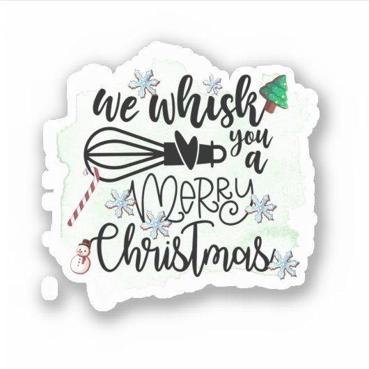 We houden je een prettige kerst. sticker (Voorkant)