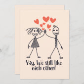 We houden nog steeds van elkaar. feestdagenkaart (Voorkant / Achterkant)