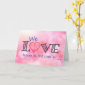 We houden omdat hij eerst van ons hield kaart (Gele Bloem)