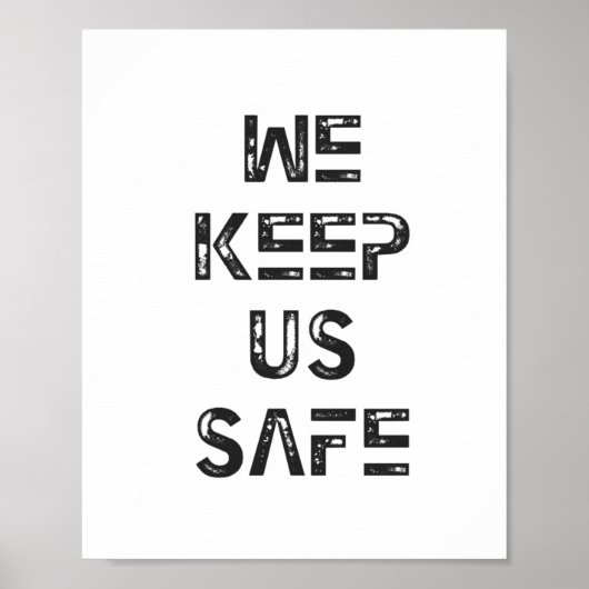 We houden ons veilig Stickers Poster (Voorkant)
