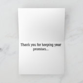 We houden onze beloften na bedankkaart (Binnen)