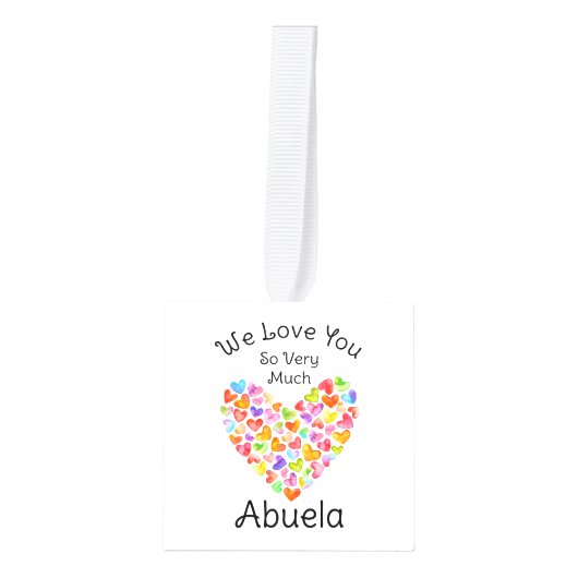 We houden van Abuela 2 Foto Cube Ornament (Voorkant)
