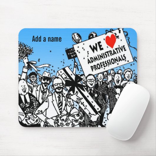 We houden van administratieve professionals muismat (Met muis)