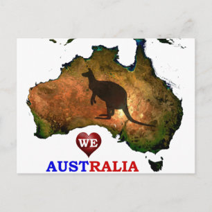 WE HOUDEN VAN AUSTRALIË. BRIEFKAART