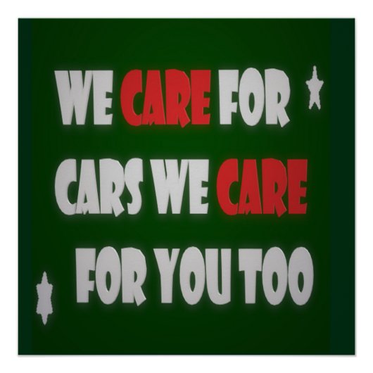 We houden van auto's Poster (Voorkant)