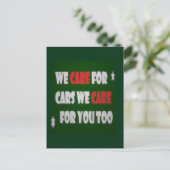 We houden van auto's Poster Briefkaart (Staand voorkant)