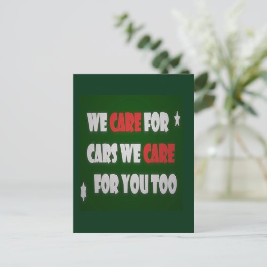 We houden van auto's Poster Briefkaart (Staand voorkant)