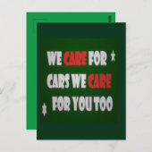 We houden van auto's Poster Briefkaart (Voorkant / Achterkant)
