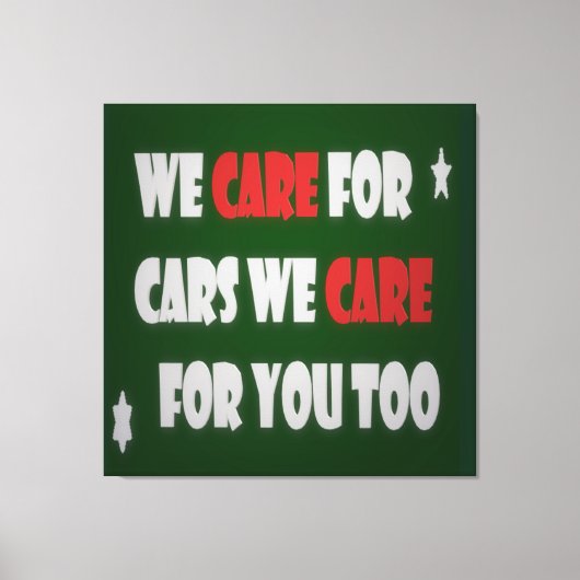 We houden van auto's Poster Canvas Afdruk (Voorkant)