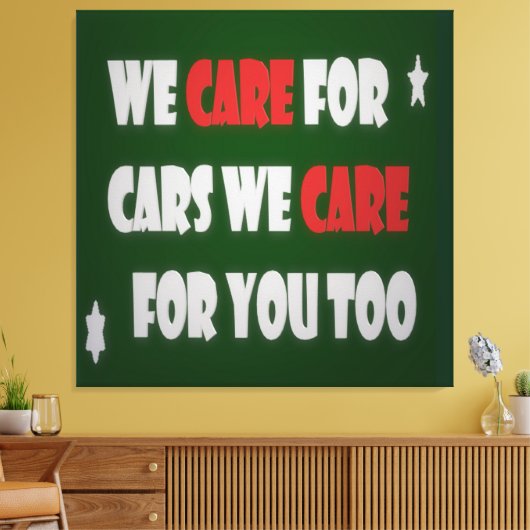 We houden van auto's Poster Canvas Afdruk (Insitu (Woonkamer))
