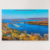We houden van Bellevue Iowa. Jigzaag Puzzle Legpuzzel (Horizontaal)