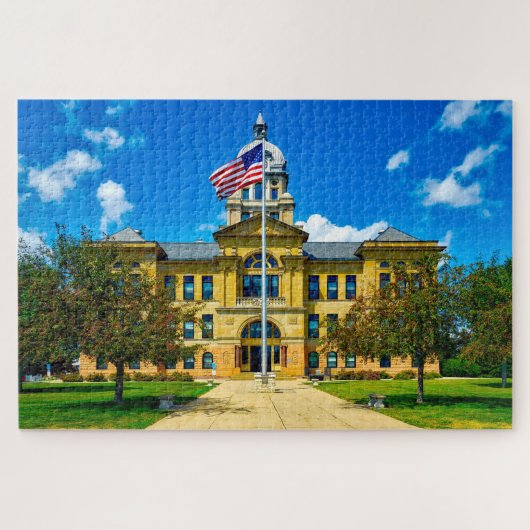 We houden van Benton County Iowa. Legpuzzel (Horizontaal)