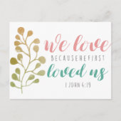 We houden van BIBLE VERSE BRIEFKAART (Voorkant)