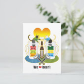 "We houden van bier!"カ フ ル ("We houden van bier!" Briefkaart (Staand voorkant)