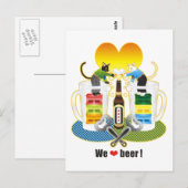 "We houden van bier!"カ フ ル ("We houden van bier!" Briefkaart (Voorkant / Achterkant)