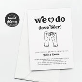 We houden van bier koppels bruiloft douche Verlovi Kaart
