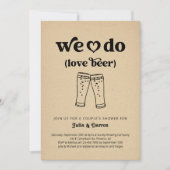 We houden van bier koppels bruiloft douche Verlovi Kaart (Voorkant)