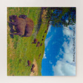 We houden van Bison Wyoming. Jigzaag Puzzle Legpuzzel (Horizontaal)