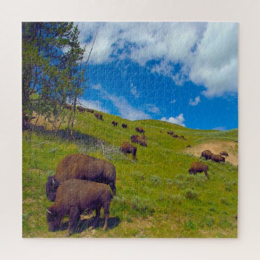 We houden van Bison Wyoming. Legpuzzel (Verticaal)