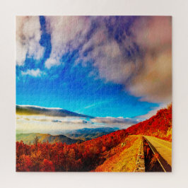We houden van Blue Ridge Mountains Virginia. Legpuzzel