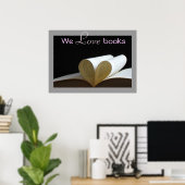 We houden van boeken schrijven afdrukken poster (Thuiskantoor)