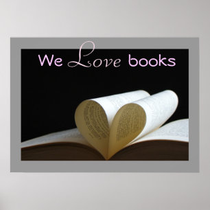 We houden van boeken schrijven afdrukken poster