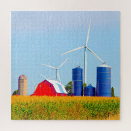 We houden van boerderijen in Iowa. Legpuzzel