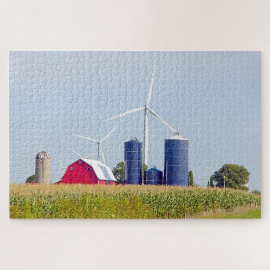 We houden van Boerderijen in Iowa. Legpuzzel (Horizontaal)