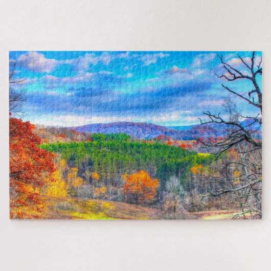 We houden van bossen in Wisconsin. Legpuzzel (Horizontaal)