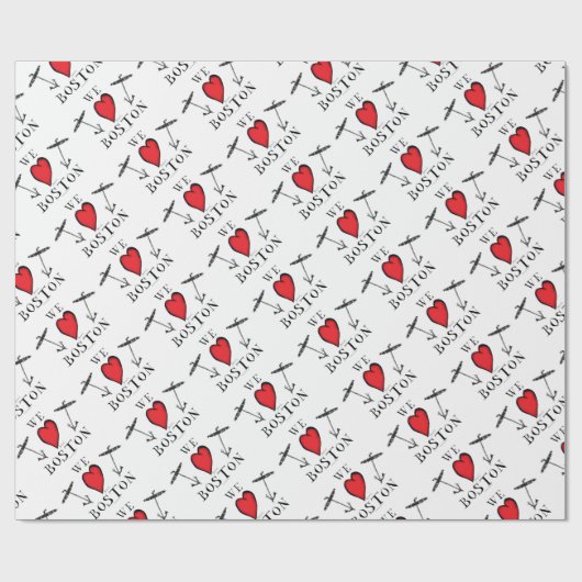 we houden van boston cadeaupapier (Vlak)