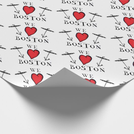 we houden van boston cadeaupapier (Hoek)