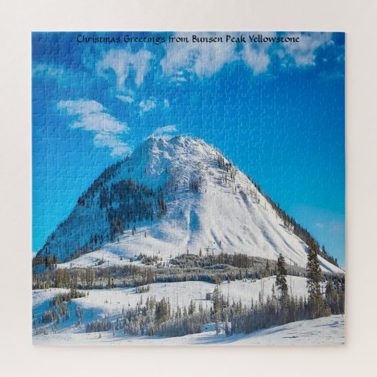 We houden van Bunsen Peak Yellowstone. Jigzaag Puz Legpuzzel (Verticaal)