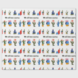 We houden van cactus cadeaupapier