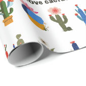 We houden van cactus cadeaupapier (Rol Hoek)