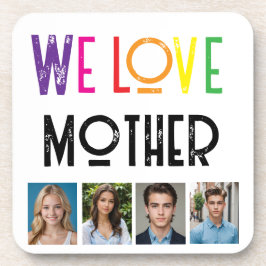 WE HOUDEN VAN CADEAU, BEWERKEN VOEG FOTO TOE BIER ONDERZETTER