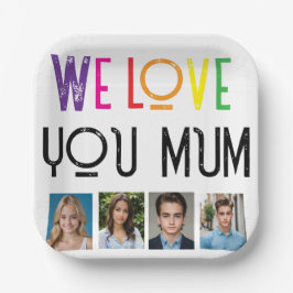 WE HOUDEN VAN CADEAU, BEWERKEN VOEG FOTO TOE TEGEL PAPIEREN BORDJE