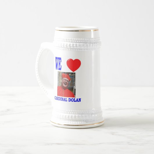 WE HOUDEN VAN CARDINAL DOLAN BIERPUL (Voorkant links)
