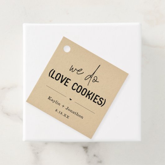 We houden van cookies Wedding Favor Label (In situ)
