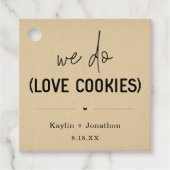 We houden van cookies Wedding Favor Label (Voorkant)
