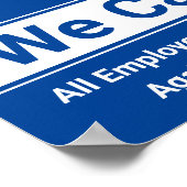 We houden van COVID-19 gevaccineerde werkplek Poster (Hoek)