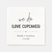 We houden van cupcake bruiloft Vrijgezellenfeest s Servet (Voorkant)