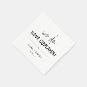 We houden van cupcake bruiloft Vrijgezellenfeest s Servet (Hoek)