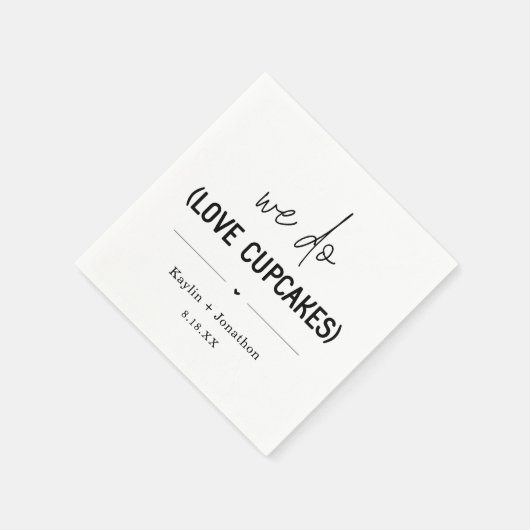 We houden van cupcake bruiloft Vrijgezellenfeest s Servet (Hoek)