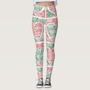 We houden van de Feestdagen Red Green die Yoga Pan Leggings