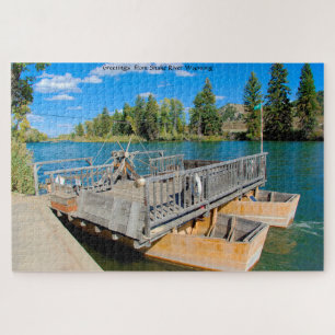 We houden van de Ferry Snake River Wyoming. Jigzaa Legpuzzel