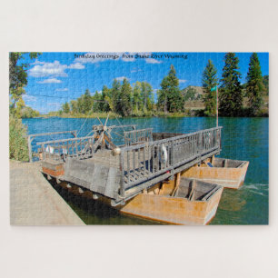 We houden van de Ferry Snake River Wyoming. Jigzaa Legpuzzel