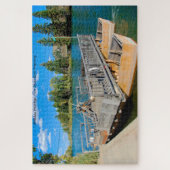 We houden van de Ferry Snake River Wyoming. Jigzaa Legpuzzel (Verticaal)
