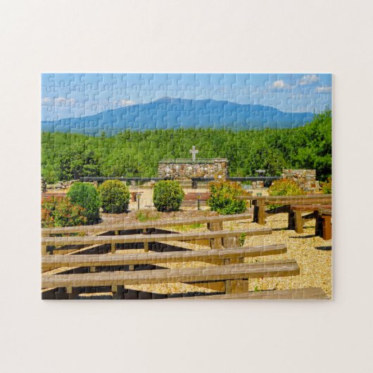 We houden van de kathedraal van de Pines New Hamps Legpuzzel (Horizontaal)